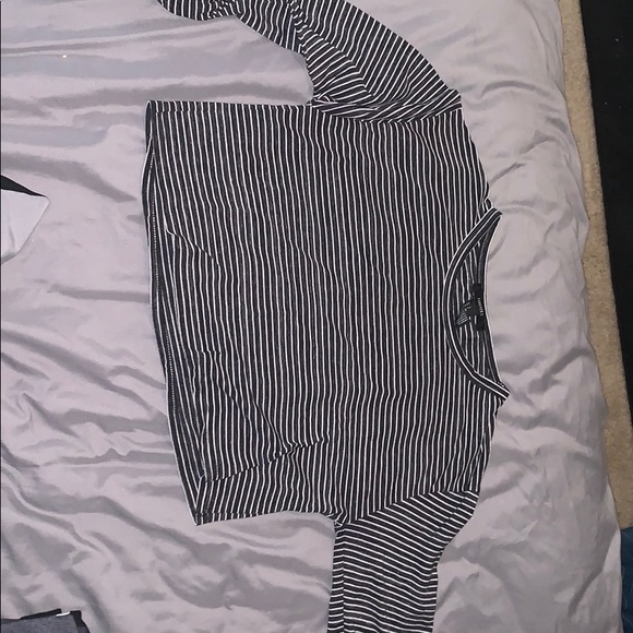 Long sleeve striped crop top - Picture 1 of 1